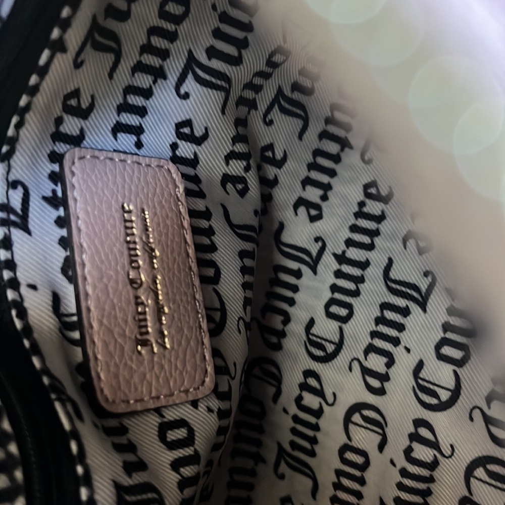 Juicy couture crossbody bag Satchel Vegan leather pink/rhinestone logo NWT - Picture 11 of 12